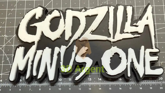 Godzilla Minus One Movie Logo - 3D Printed Sign Stand Collectables:Science Fiction Collectables:Other Science Fiction