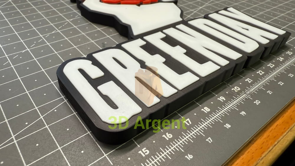 Green Day Logo Sign – 3D Printed Multi-Colour Music Band Display Stand Films & TV:Film Memorabilia: