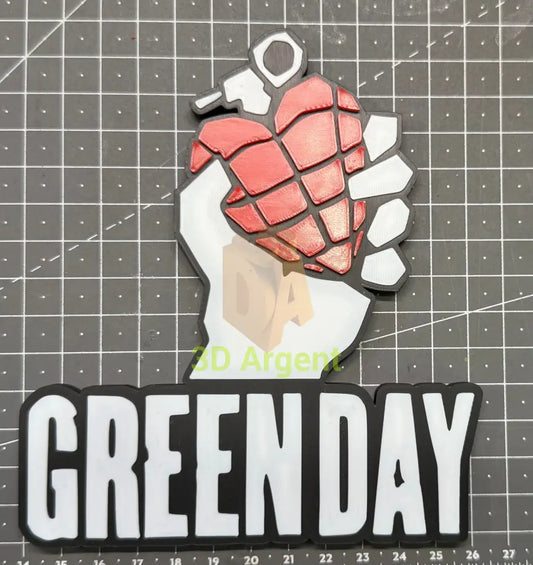 Green Day Logo Sign – 3D Printed Multi-Colour Music Band Display Stand Films & TV:Film Memorabilia: