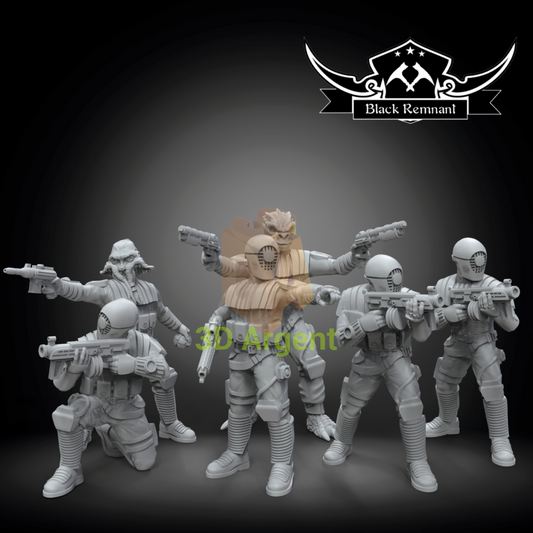 Guavian Death Gang 6x - Star Wars Legion compatible 3D Printed Resin Miniatures Toys & Games:Wargames &