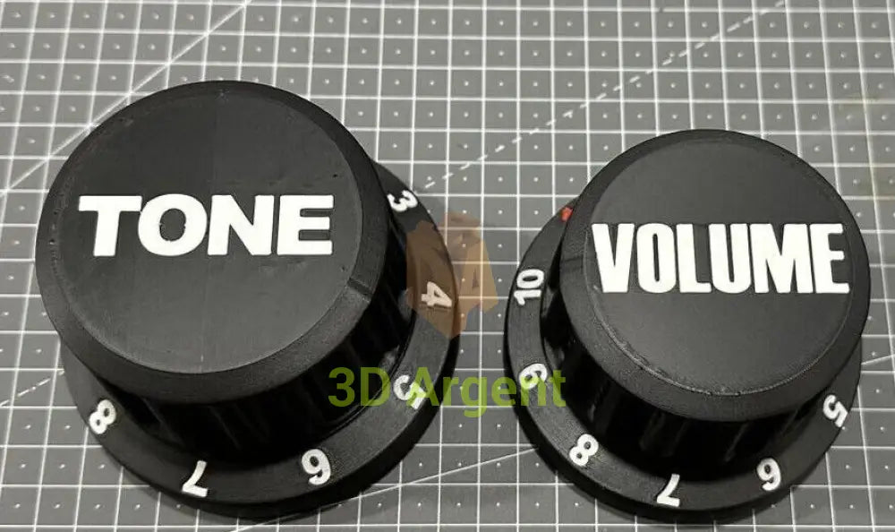 Guitar Pick Storage 3D Printed - Volume or Tone Dial Container Holder Both Containers Musical Instruments & DJ