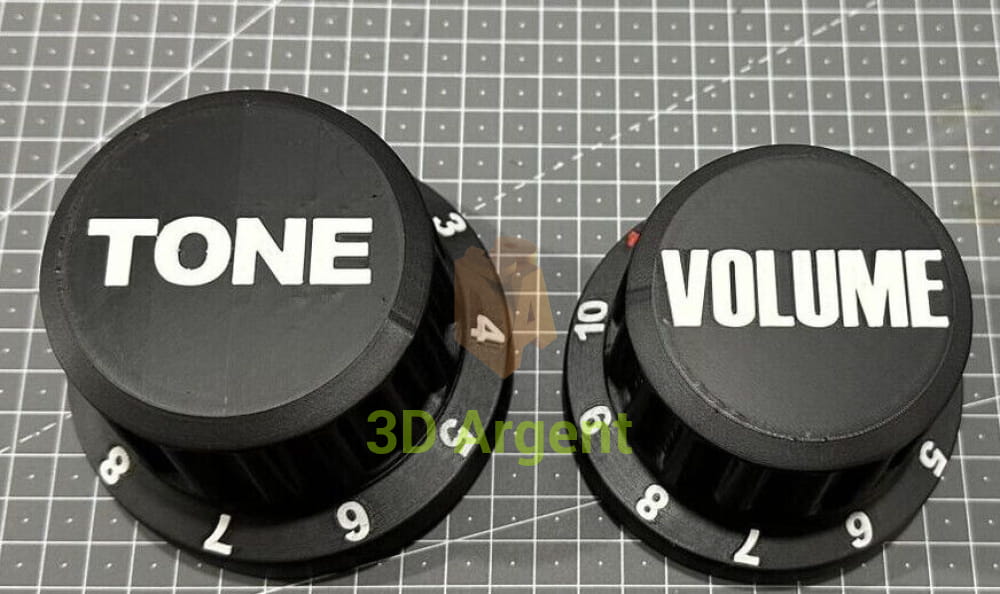 Guitar Pick Storage 3D Printed - Volume or Tone Dial Container Holder Both Containers Musical Instruments & DJ