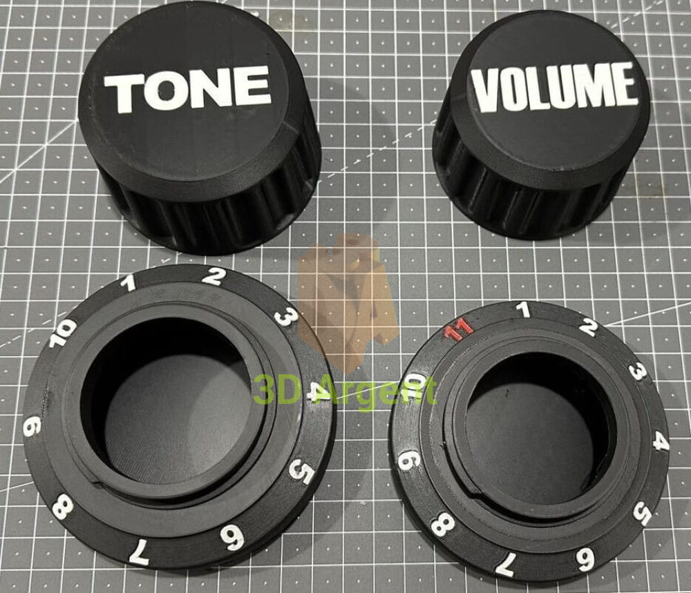 Guitar Pick Storage 3D Printed - Volume or Tone Dial Container Holder Musical Instruments & DJ Equipment:Guitars &