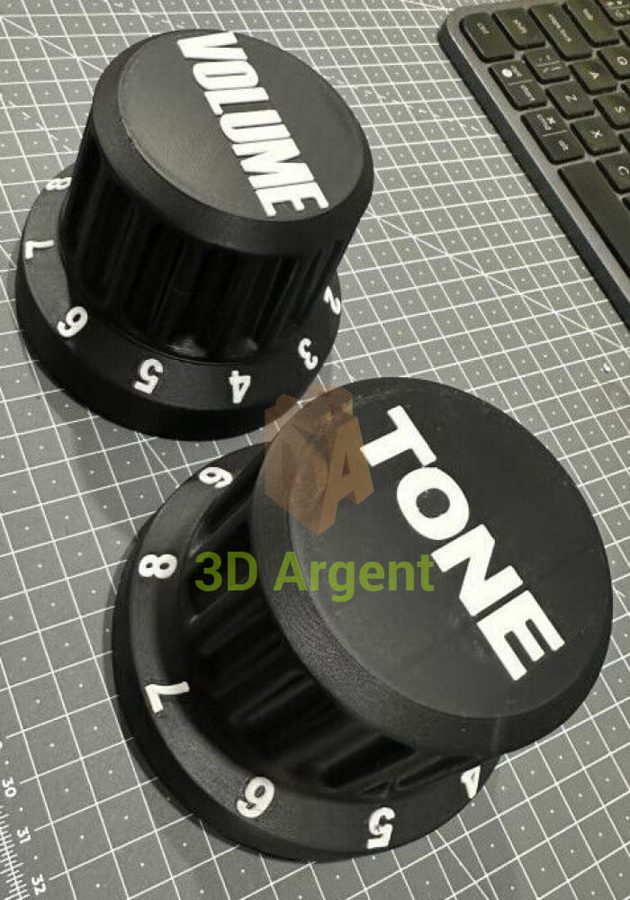 Guitar Pick Storage 3D Printed - Volume or Tone Dial Container Holder Musical Instruments & DJ Equipment:Guitars &