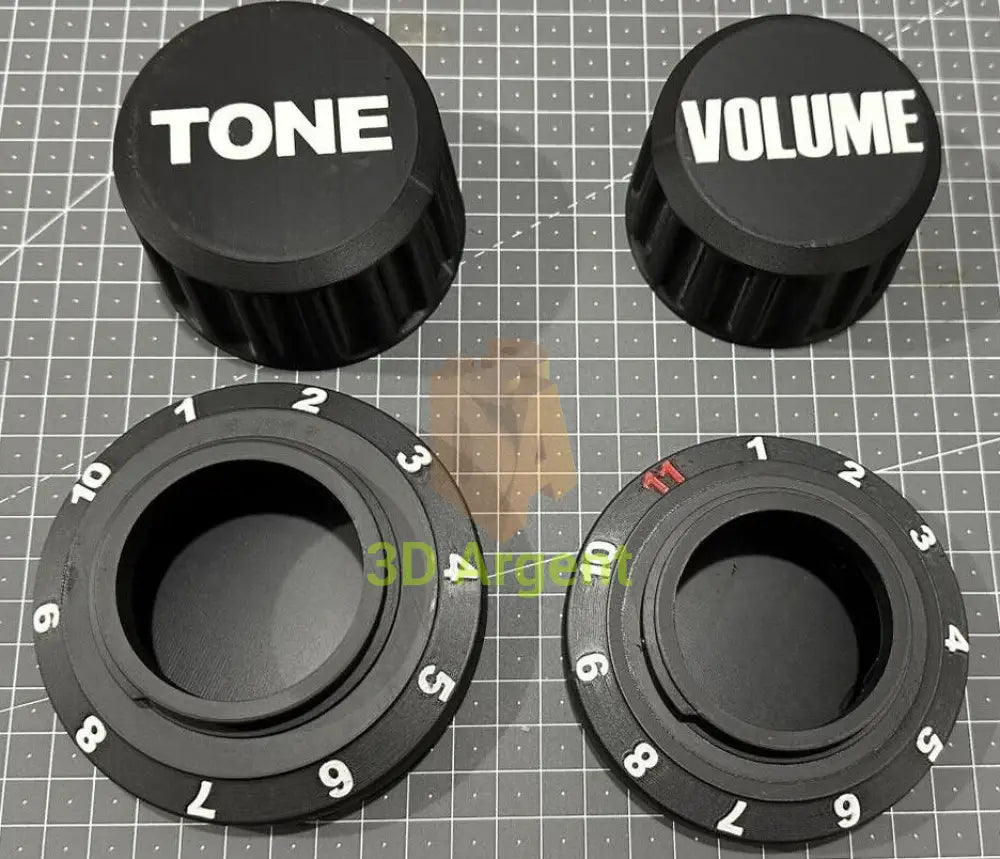 Guitar Pick Storage 3D Printed - Volume or Tone Dial Container Holder Musical Instruments & DJ Equipment:Guitars &