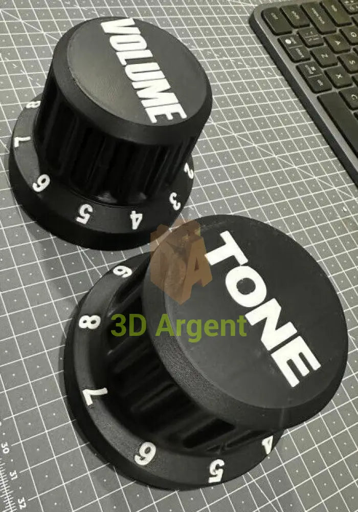 Guitar Pick Storage 3D Printed - Volume or Tone Dial Container Holder Musical Instruments & DJ Equipment:Guitars &