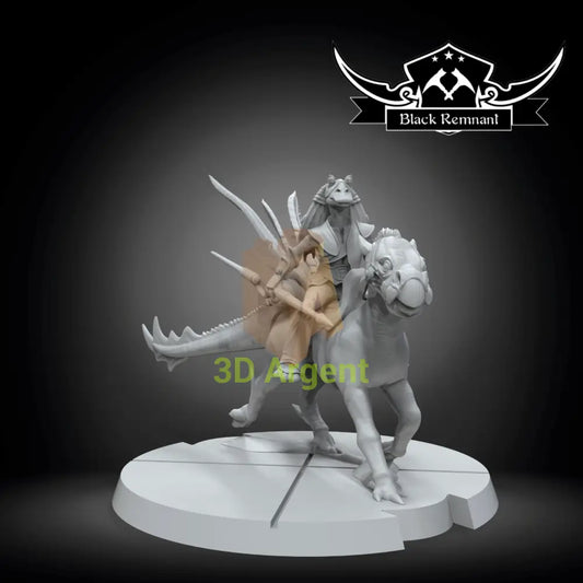 Gungan Elite Rider 2 - Star Wars Legion compatible 3D Printed Resin Miniatures Toys & Games:Wargames &