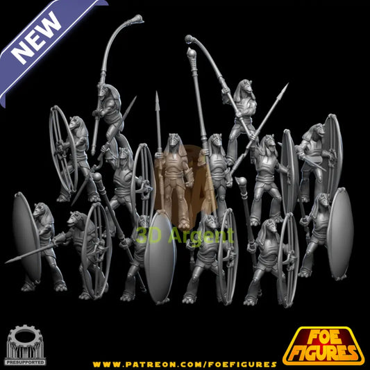 Gungan Infantry Army - all poses group shot