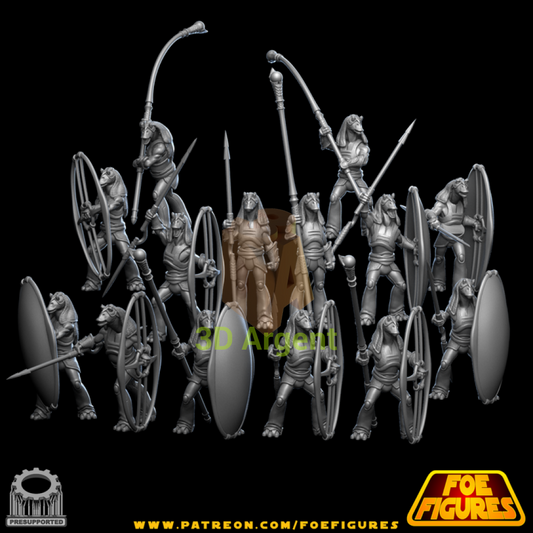 Gungan Infantry Army - all poses group shot