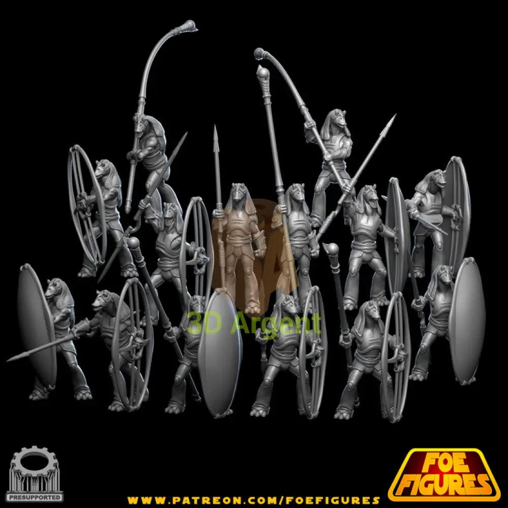 Gungan Infantry Army - all poses group shot