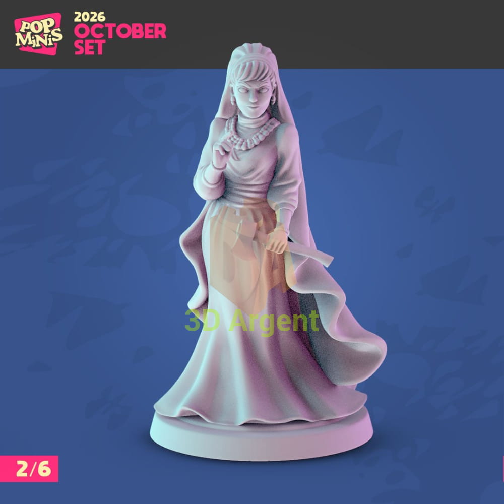 Pop Minis veiled bride miniature holding an axe