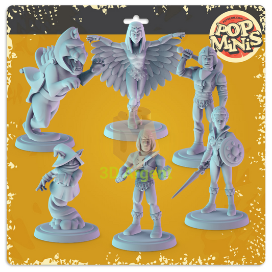 He-Man Heroes Figures compatible D&D DragonLance Miniatures Pop Minis - All Figures - Toys & Games:Wargames &