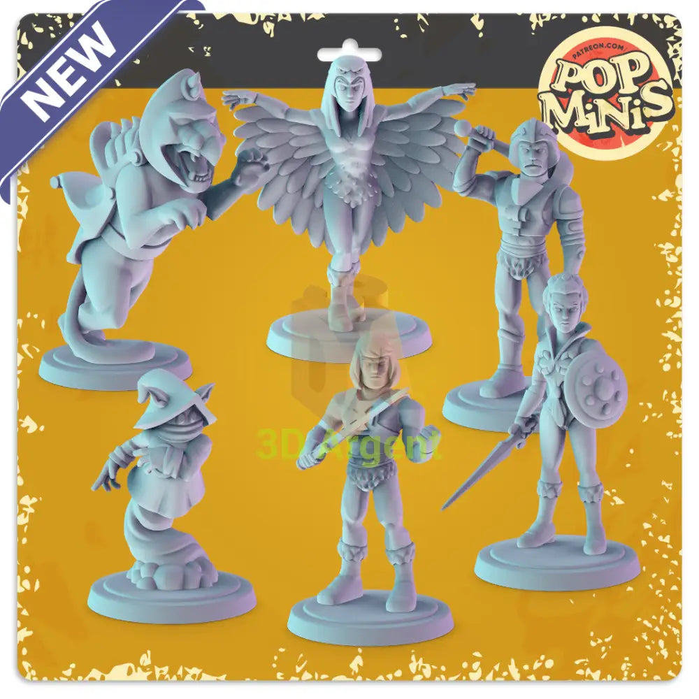 He-Man Heroes Figures compatible D&D DragonLance Miniatures Pop Minis - All Figures - Toys & Games:Wargames &