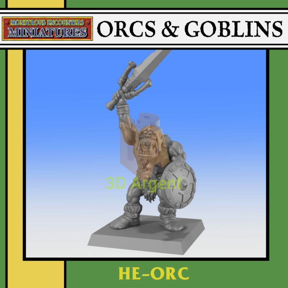 He-Orc – D&D Pathfinder Frostgrave Fantasy Tabletop Gaming compatible 3D Printed Resin Miniature