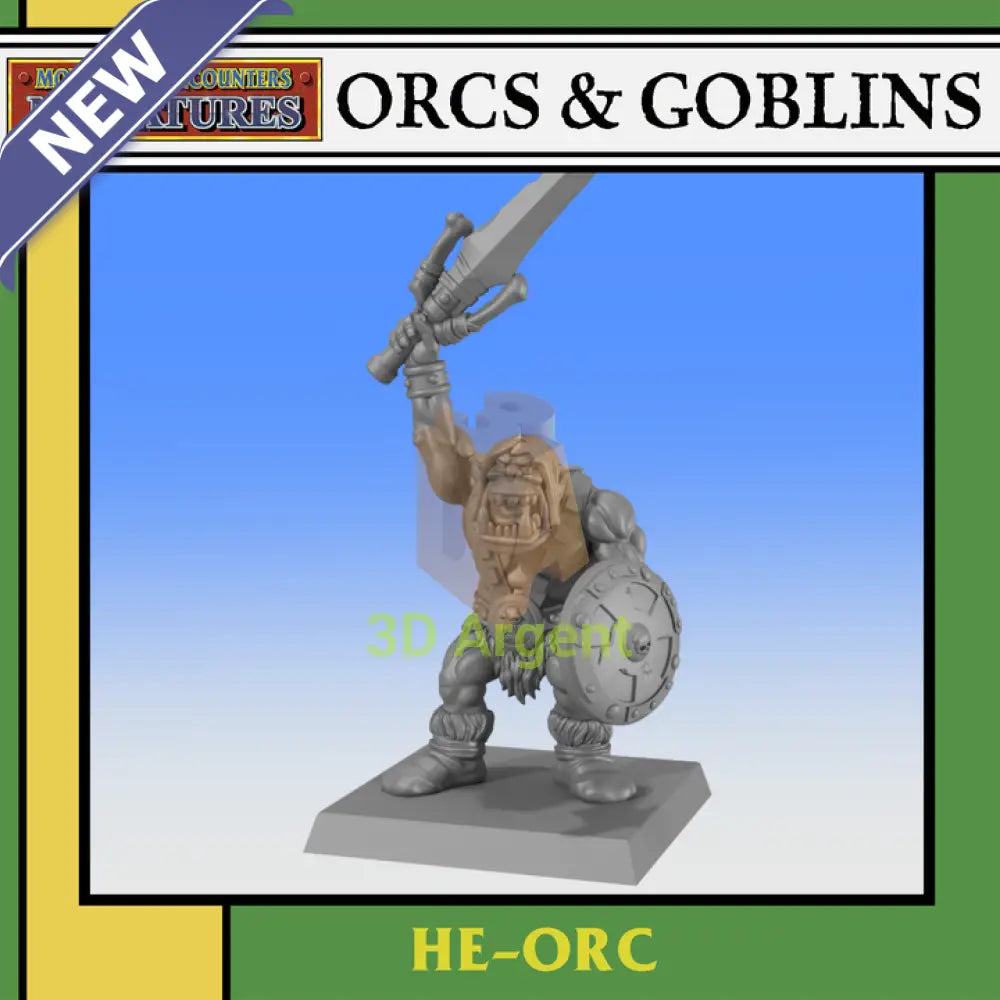 He-Orc – D&D Pathfinder Frostgrave Fantasy Tabletop Gaming compatible 3D Printed Resin Miniature