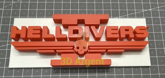 HellDivers 2 - 3D Printed Sign Stand Video Games & Consoles:Video Game Merchandise