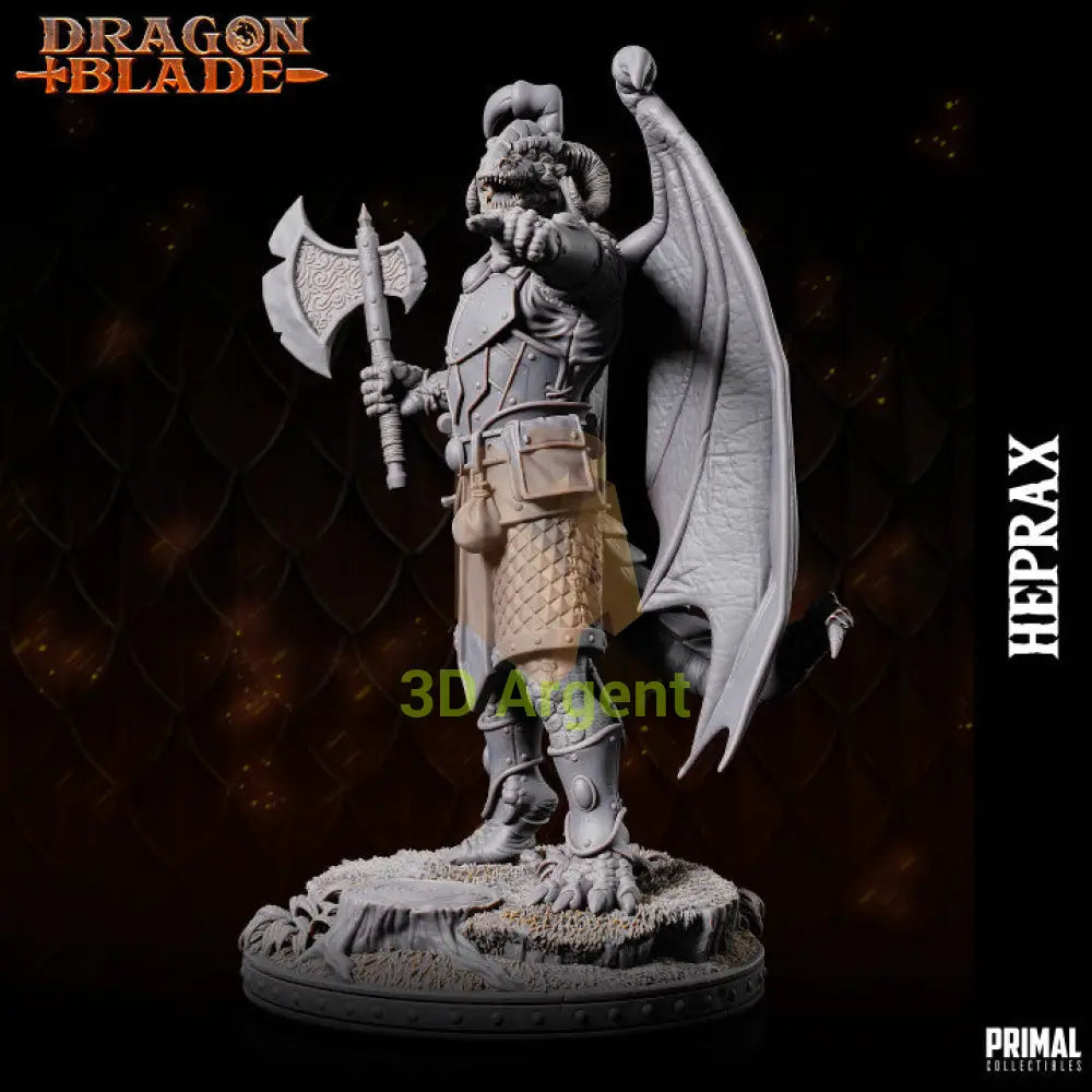 Heprax Draconian Fighter – Dragonblade – Primal Collectibles Resin - Toys & Games:Wargames &