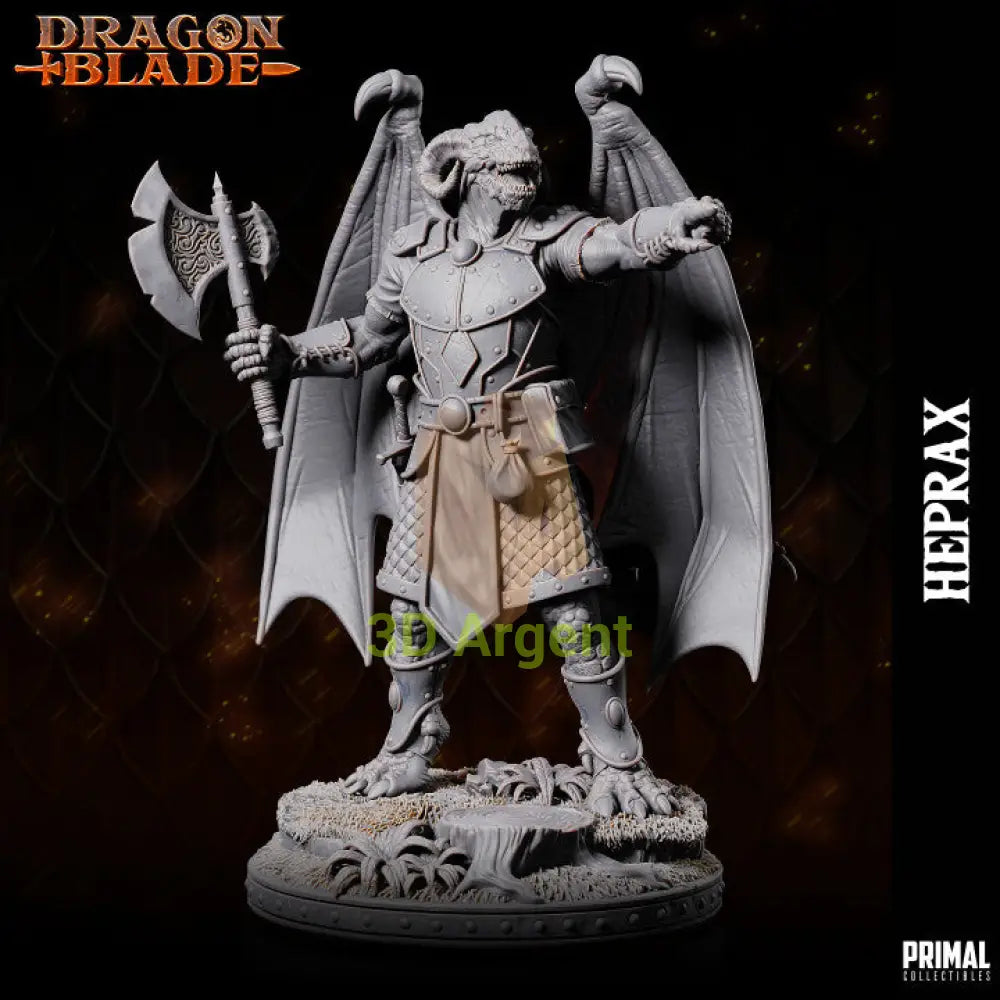 Heprax Draconian Fighter – Dragonblade – Primal Collectibles Resin - Toys & Games:Wargames &