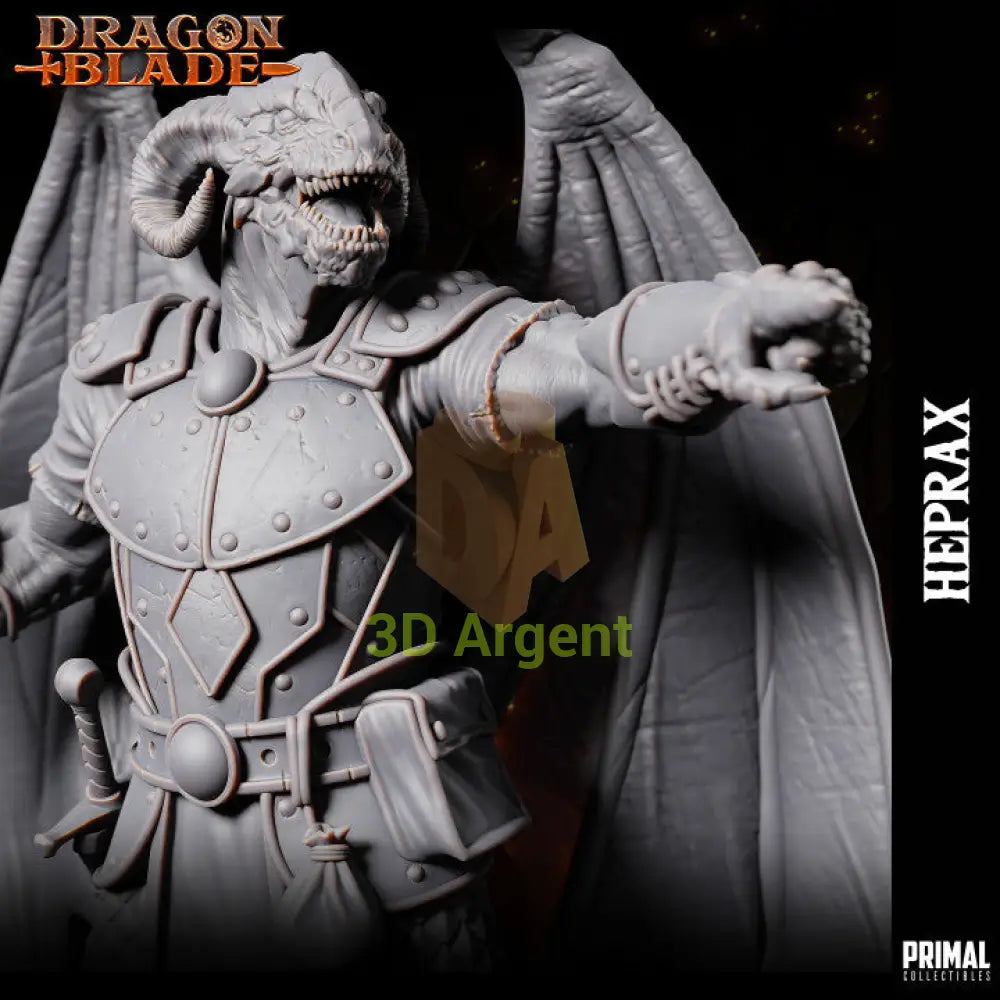 Heprax Draconian Fighter – Dragonblade – Primal Collectibles Resin - Toys & Games:Wargames &
