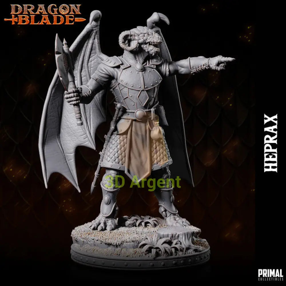 Heprax Draconian Fighter – Dragonblade – Primal Collectibles Resin - Toys & Games:Wargames &
