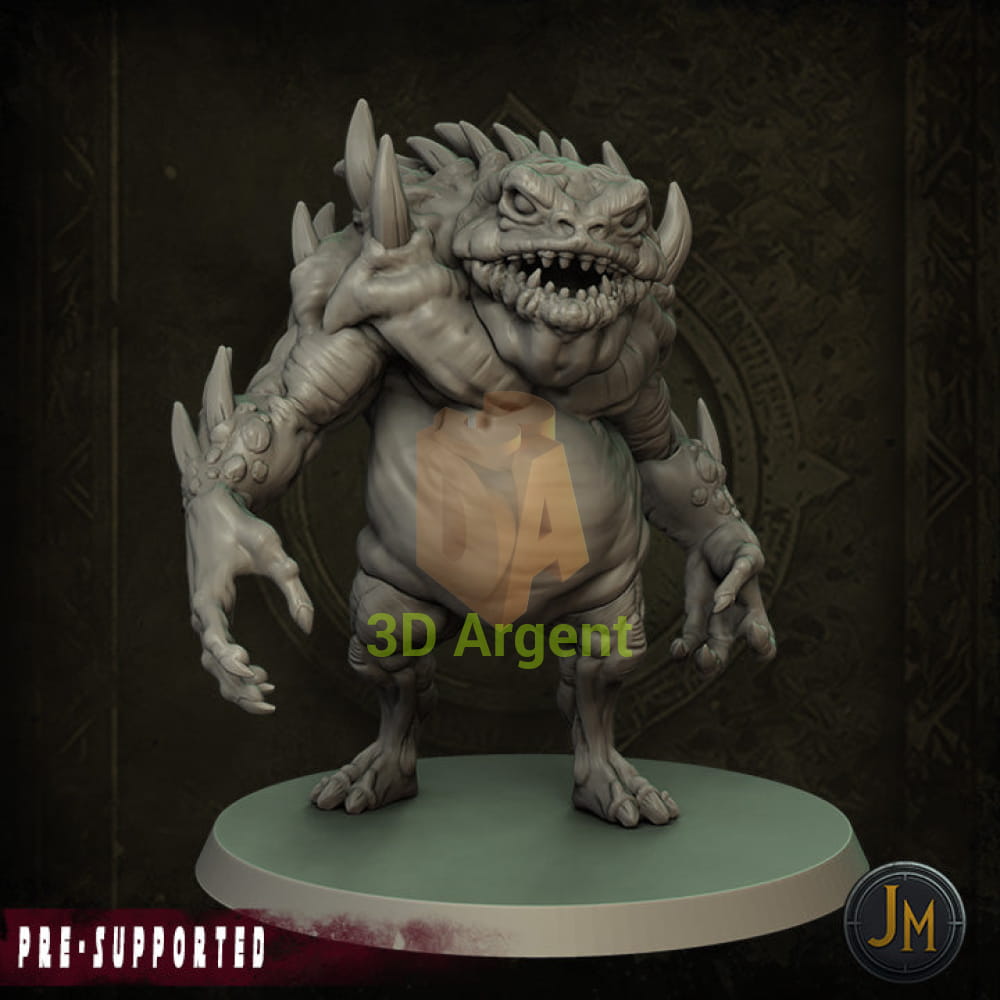 Hezrou Frog Demon - Dungeons and Dragons (D&D) DragonLance Frostgrave Fantasy 3D Printed Resin Miniatures Toys &