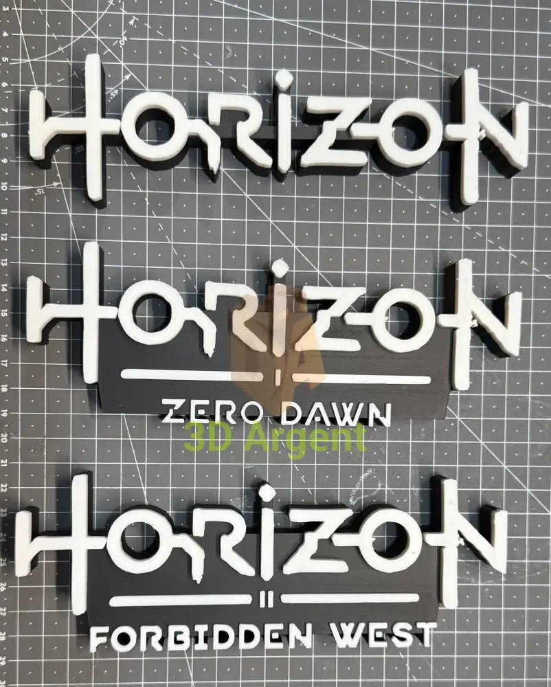 Horizon Zero Dawn Forbidden West Logo - 3D Printed Sign Stand All Three Collectables:Science Fiction Collectables:Other