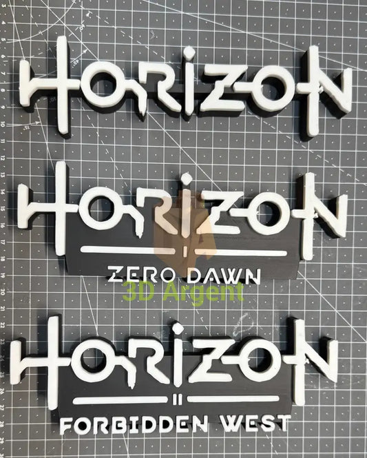 Horizon Zero Dawn Forbidden West Logo - 3D Printed Sign Stand All Three Collectables:Science Fiction Collectables:Other