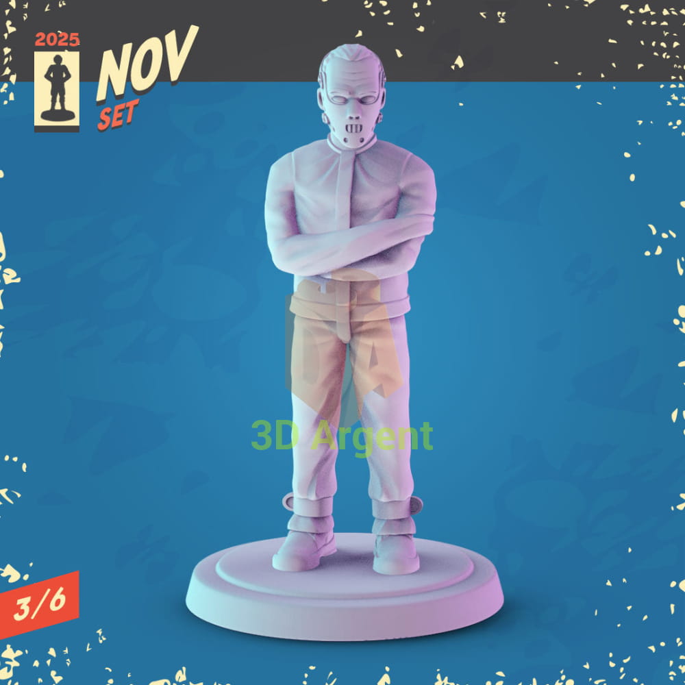 Horror Icons Figures compatible D&D DragonLance Miniatures Pop Minis - 2 Hannibal Lecter - Toys & Games:Wargames &