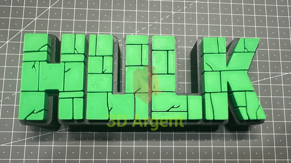Hulk Logo - 3D Printed Sign Collectables:Science Fiction Collectables:Other Science Fiction Items