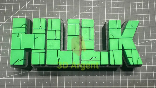 Hulk Logo - 3D Printed Sign Collectables:Science Fiction Collectables:Other Science Fiction Items