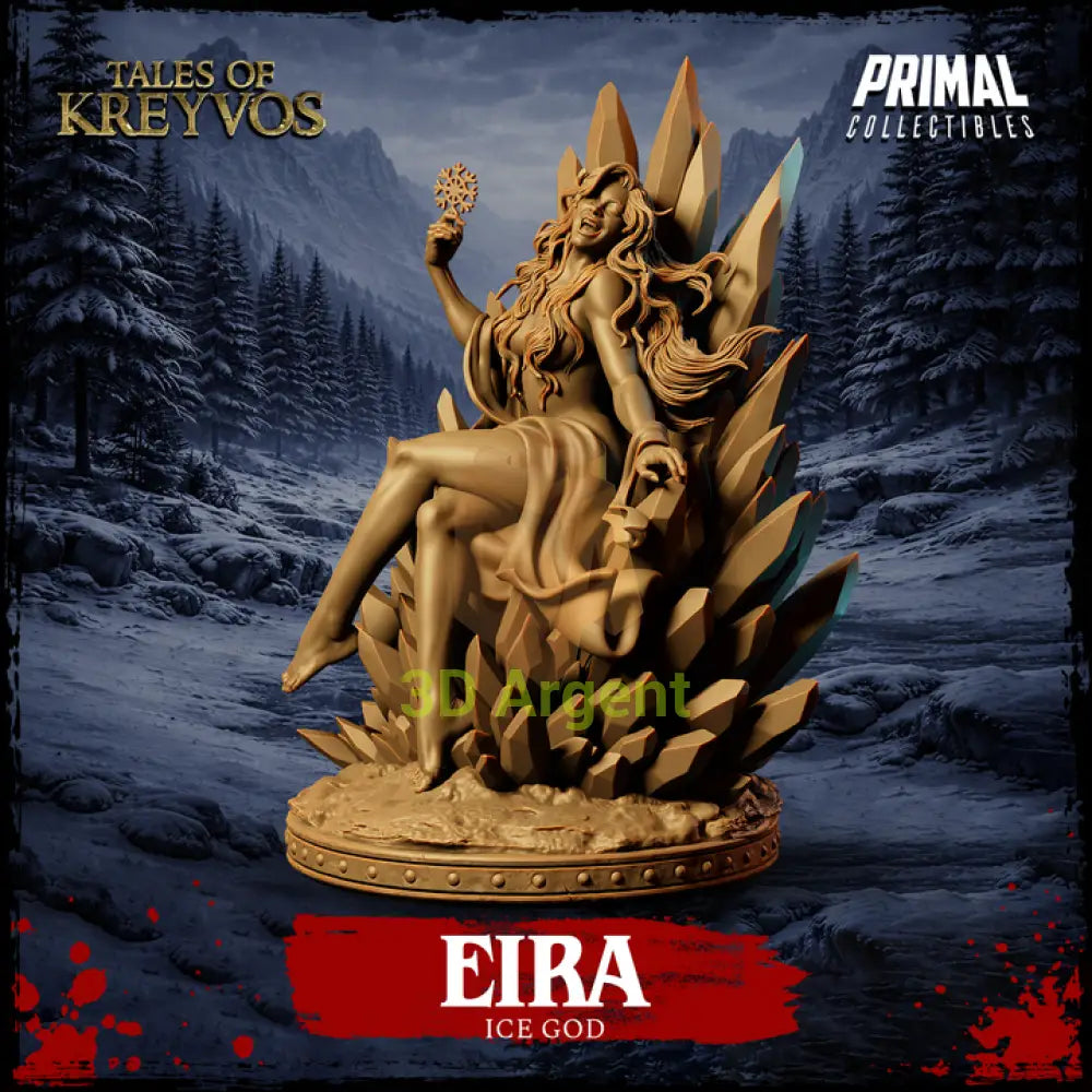 Ice God - Eira - Fantasy compatible D&D DragonLance Miniatures Primal