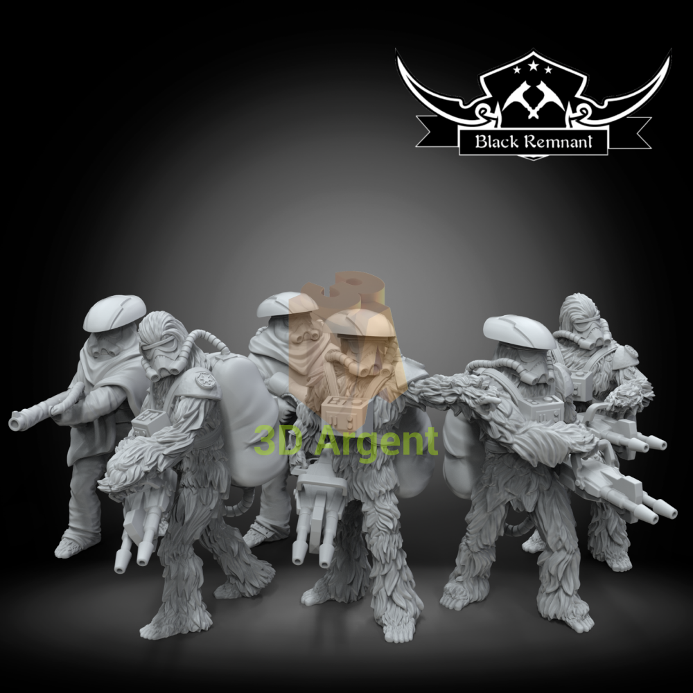 Imperial Wookiee Conscripts Squad Star Wars Legion compatible Resin Miniatures Toys & Games:Wargames &