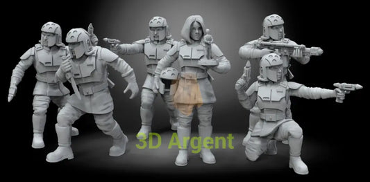 ISB Agents 6x - Star Wars Legion Compatible 3D Printed Resin Miniatures Toys & Games:Wargames & Role-Playing:Star Wars
