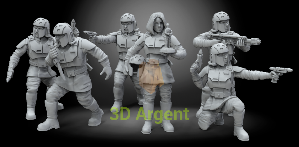 ISB Agents 6x - Star Wars Legion Compatible 3D Printed Resin Miniatures Toys & Games:Wargames & Role-Playing:Star Wars