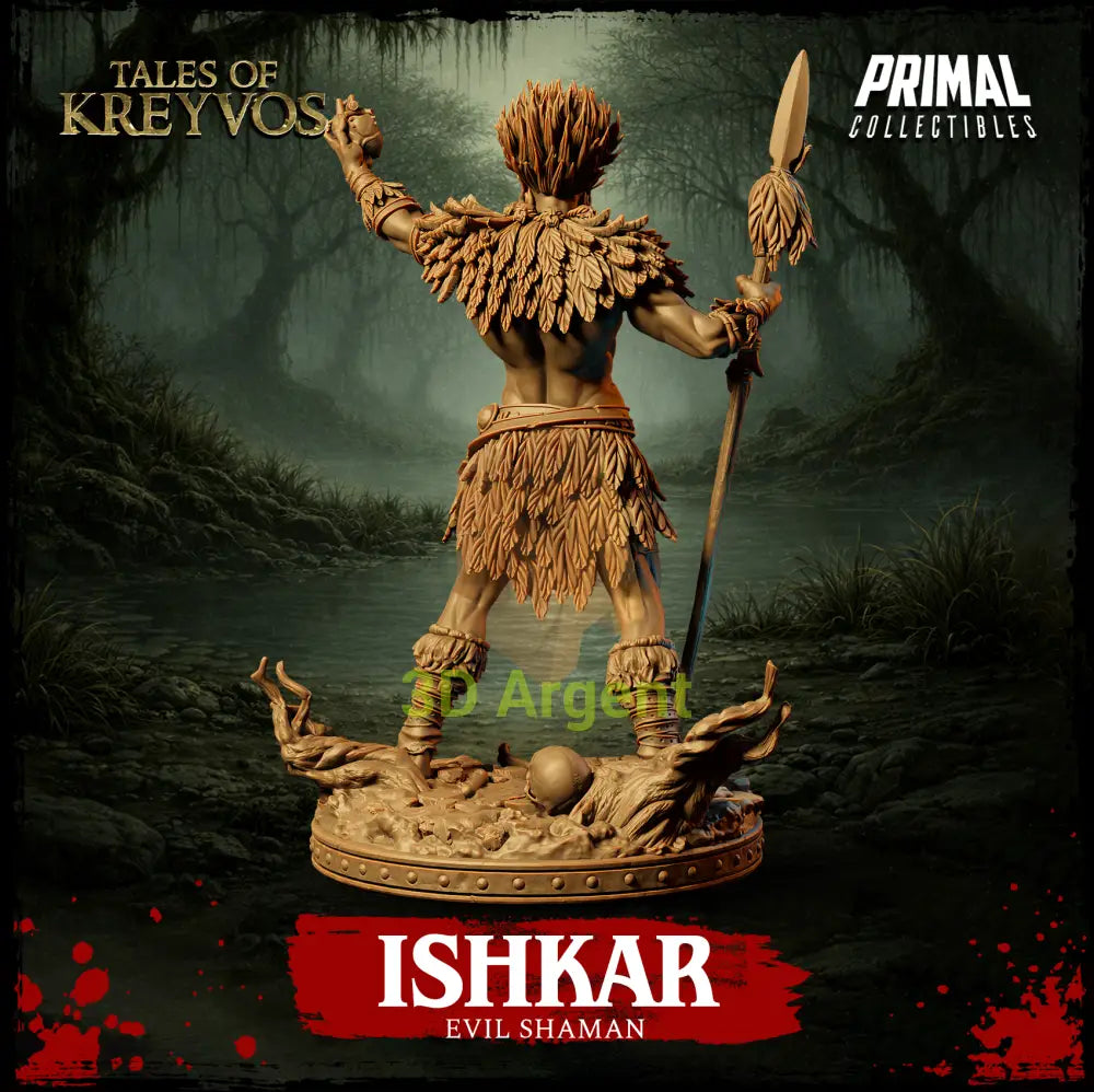 Ishkar the Evil Shaman - Tales of Kreyvos - D&D Miniature - Toys & Games:Wargames & Role-Playing:Role-Playing:Dungeons