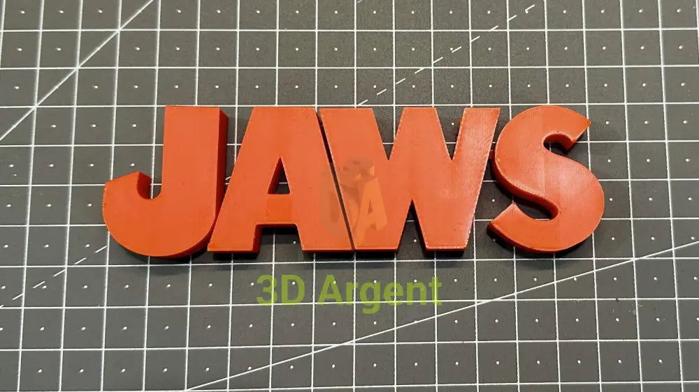 JAWS Logo - Movie Retro 3D Printed Sign Stand Collectables:Science Fiction Collectables:Other Science Fiction Items