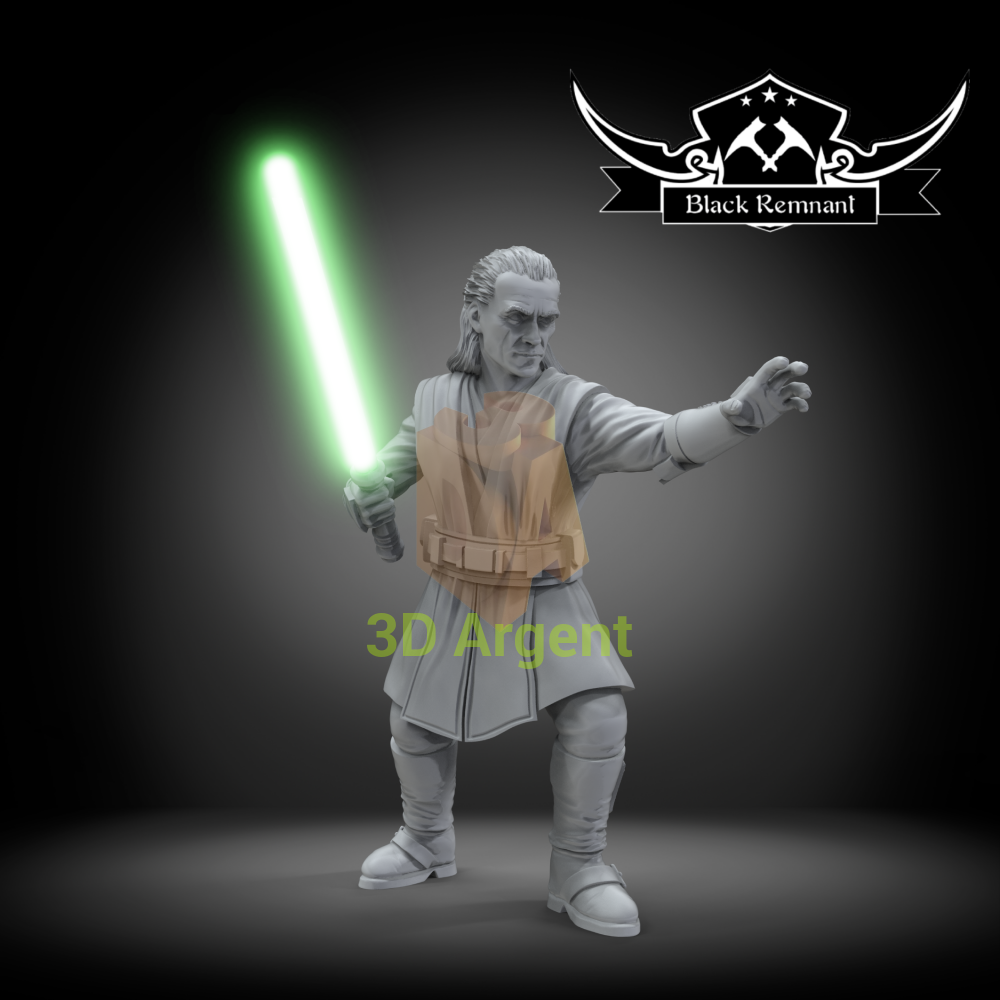 Jedi Master Cin Drallig – Star Wars Legion Scale 3D Printed Resin Miniature Toys & Games:Wargames & Role-Playing:Star