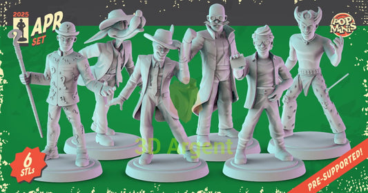 Jim Carrey Miniatures – The Mask Ace Ventura Riddler Robotnik 32 mm Resin Figures All Figures Toys & Games:Wargames &