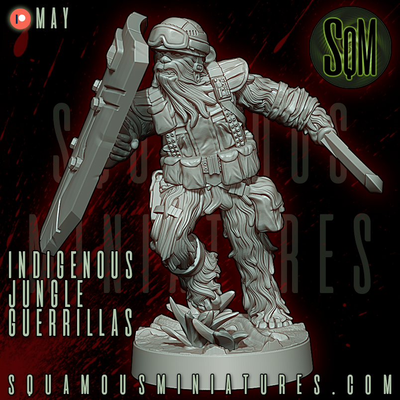 Wookiee Indigenous Jungle Guerrillas Star Wars Legion compatible 3D Resin Miniatures Squamous