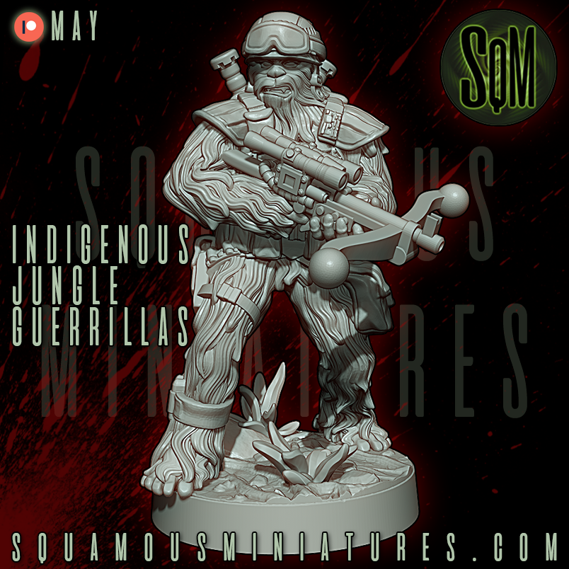 Wookiee Indigenous Jungle Guerrillas Star Wars Legion compatible 3D Resin Miniatures Squamous