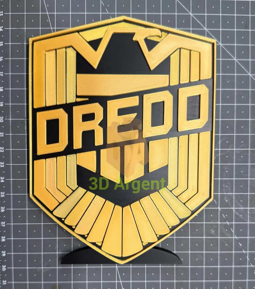 Judge Dredd Logo Sign | 3D Printed Multi Colour Comic Display Stand Films & TV:Film Memorabilia: