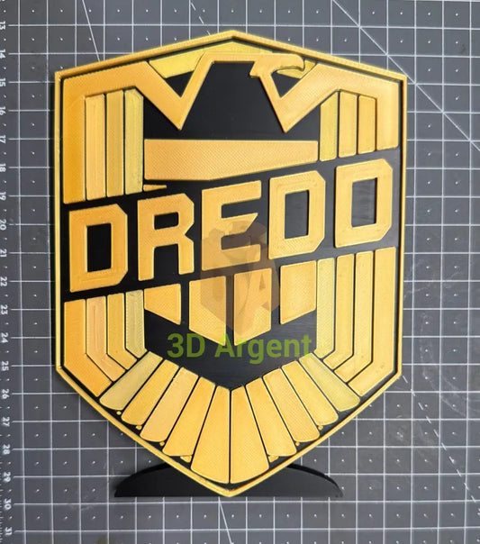Judge Dredd Logo Sign | 3D Printed Multi Colour Comic Display Stand Films & TV:Film Memorabilia: