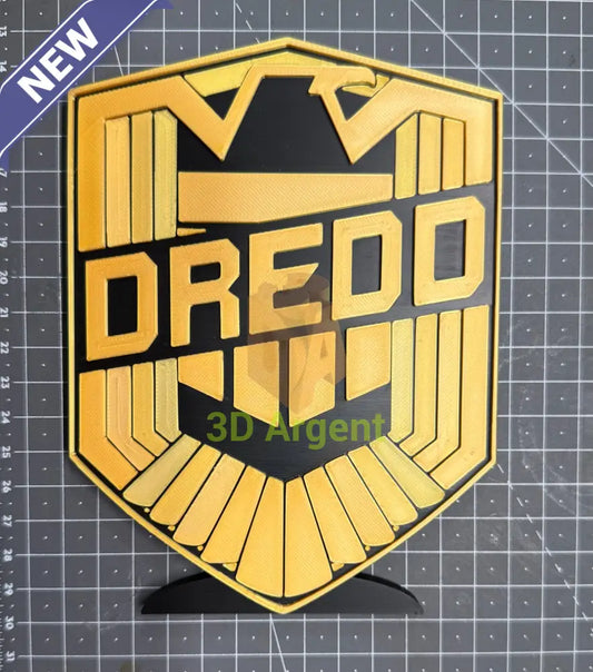Judge Dredd Logo Sign | 3D Printed Multi Colour Comic Display Stand Films & TV:Film Memorabilia: