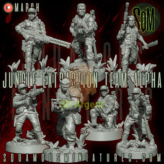 Jungle Extraction Team Alpha Predator Star Wars Legion compatible 3D Resin Miniatures Squamous Toys & Games:Wargames &