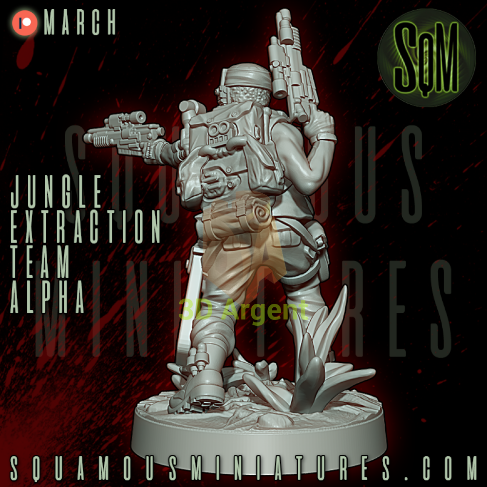 Jungle Extraction Team Alpha Predator Star Wars Legion compatible 3D Resin Miniatures Squamous Toys & Games:Wargames &