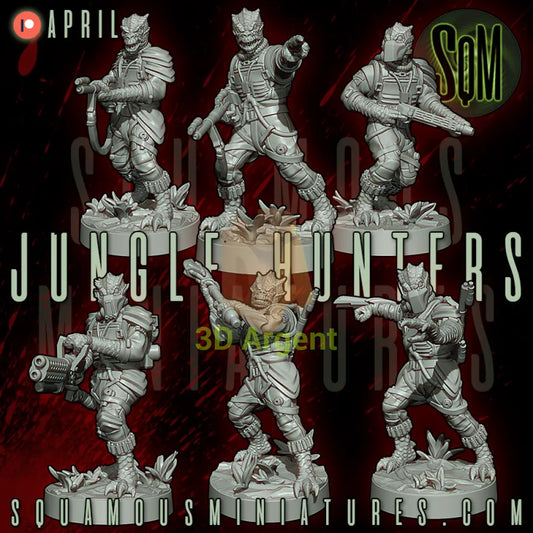Jungle Trandoshan Hunters Star Wars Legion compatible 3D Resin Miniatures Squamous Toys & Games:Wargames &