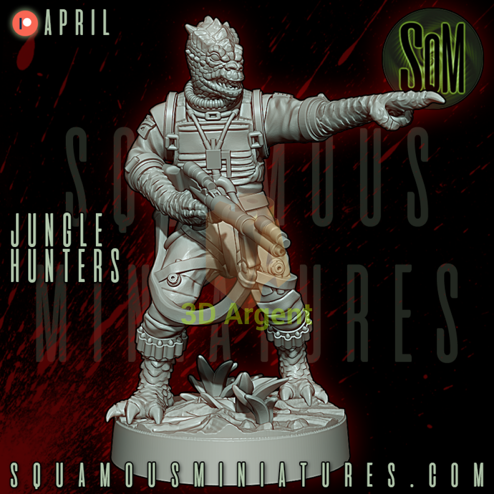 Jungle Trandoshan Hunters Star Wars Legion compatible 3D Resin Miniatures Squamous Toys & Games:Wargames &