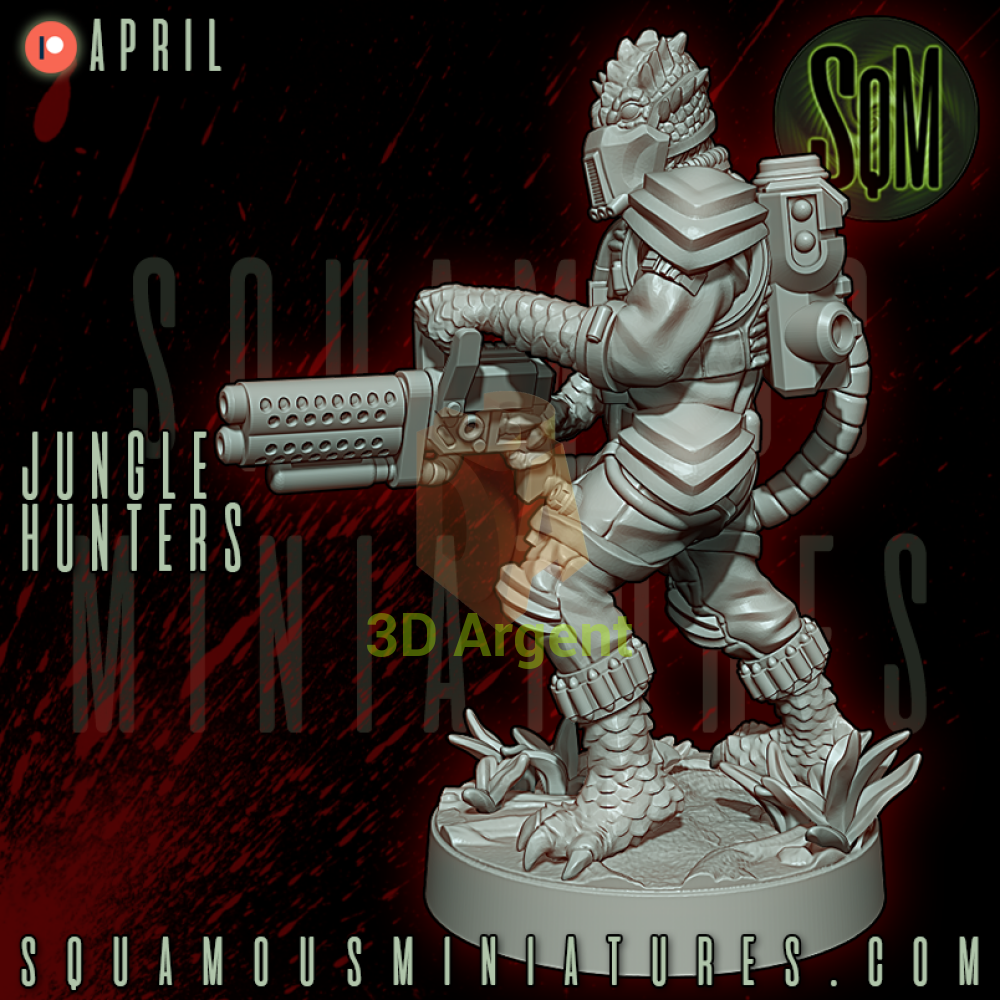 Jungle Trandoshan Hunters Star Wars Legion compatible 3D Resin Miniatures Squamous Toys & Games:Wargames &