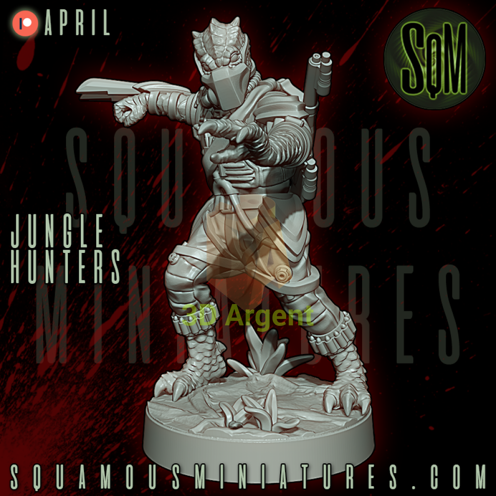 Jungle Trandoshan Hunters Star Wars Legion compatible 3D Resin Miniatures Squamous Toys & Games:Wargames &