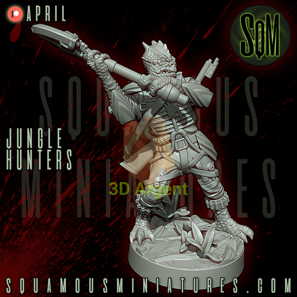 Jungle Trandoshan Hunters Star Wars Legion compatible 3D Resin Miniatures Squamous Toys & Games:Wargames &